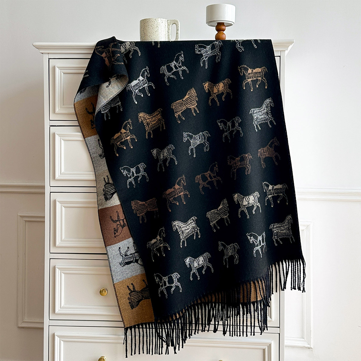 Winter Scarf Women Luxury Hors - Woven Scarf Blanket review and price