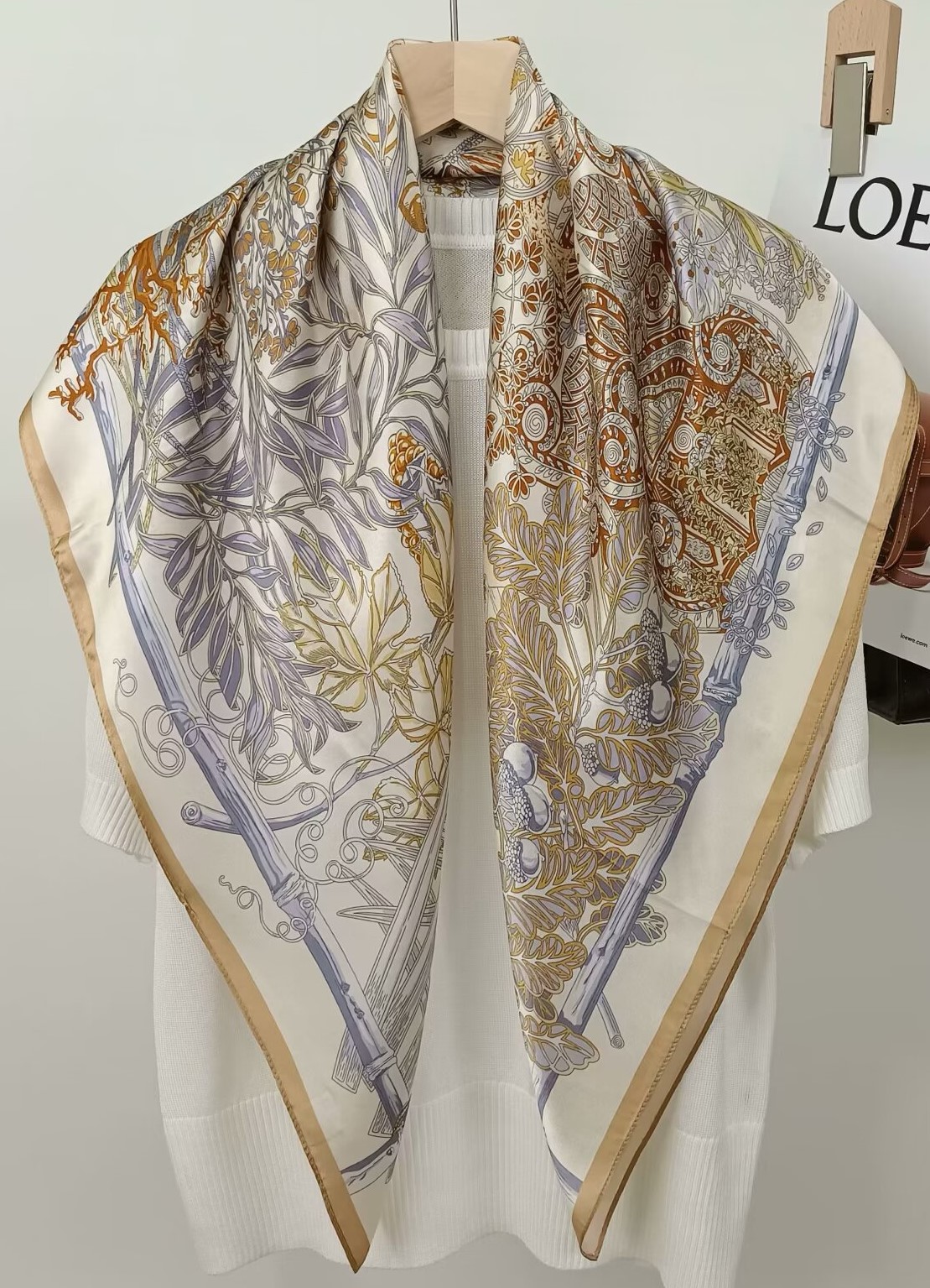 90CM Mulberry Silk Printed Squ - Scarf Silk Square review and price