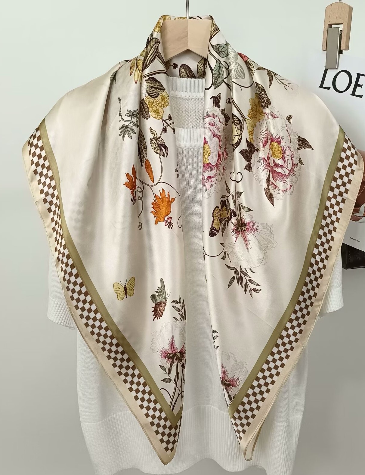 90CM Mulberry Silk Printed Squ - Scarf Silk Square review and price