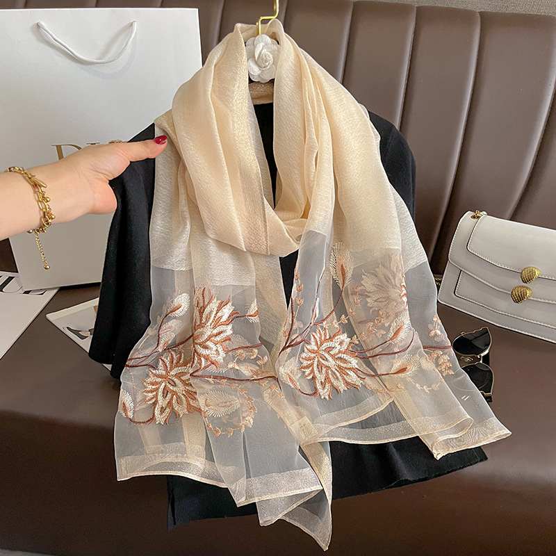 Spring Summer Solid Silk Scarf - Woven Scarf Blanket review and price
