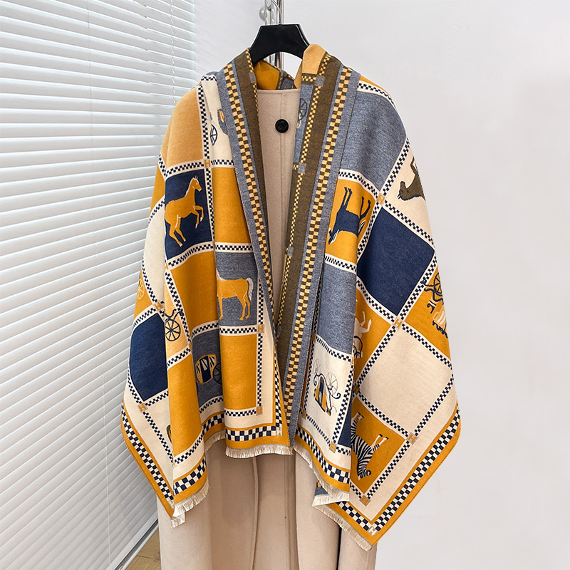 Luxury Warm Poncho Cashmere Wi - Woven Scarf Blanket review and price